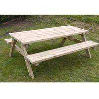 Rutland 7ft Extra Large Picnic Bench Green