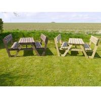 rutland 7ft picnic table with back support