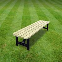 Rutland Ketton Steel Rounded Bench 6ft