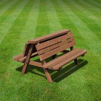 Rutland Leighfield Junior Rounded 5ft Double Seat in Rustic Brown