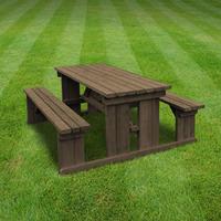Rutland Tinwell 5ft Picnic Bench in Rustic Brown