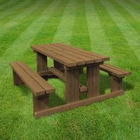 Rutland Tinwell Junior 3ft Picnic Bench in Rustic Brown