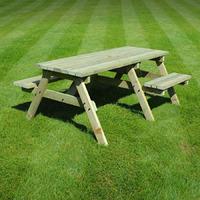 Rutland Bisbrooke Disabled Access 6ft Picnic Bench in Light Green