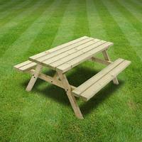 rutland oakham junior 5ft picnic bench in light green