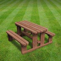 Rutland Tinwell Junior Rounded 5ft Picnic Bench in Rustic Brown