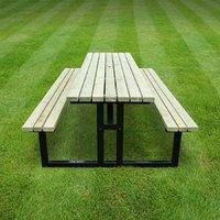 Rutland Tinwell Steel Rounded Picnic Bench 8ft