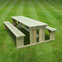 Rutland Tinwell 8ft Picnic Bench in Light Green