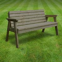 Rutland Thistleton 2 Seater Garden Seat in Rustic Brown