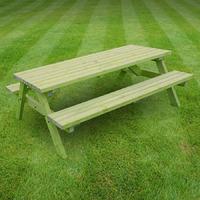 Rutland Oakham 8ft Picnic Bench in Light Green