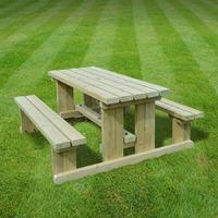 rutland tinwell junior 3ft picnic bench in light green