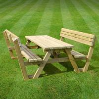 Rutland Lyddington 7ft Picnic Bench in Light Green