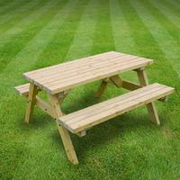 rutland oakham 5ft picnic bench in light green