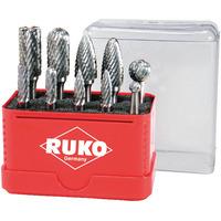 RUKO 116002 Tungsten Carbide Rotary Burrs - 10 Piece Set