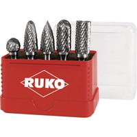 RUKO 116005 Tungsten Carbide Rotary Burrs - 5 Piece Set