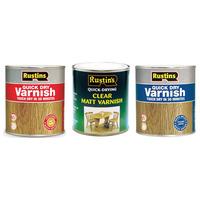 Rustins VSWA500 Quick Dry Varnish Satin Walnut 500ml