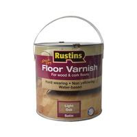 Rustins AFLO2500 Quick Dry Coloured Floor Varnish Light Oak 2.5 Litre