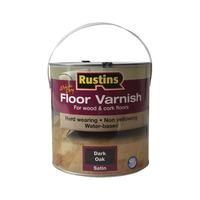 Rustins AFDO2500 Quick Dry Coloured Floor Varnish Dark Oak 2.5 Litre