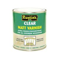 rustins pomc500 polyurethane varnish matt clear 500ml