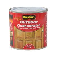Rustins EAVG1000 Quick Drying Outdoor Clear Varnish Gloss 1 Litre