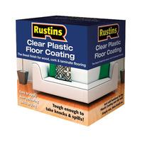Rustins PCFS1000 Clear Plastic Floor Coating Kit Satin 1 Litre