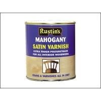 Rustins Polyurethane Varnish & Stain Satin Mahogany 500 ml