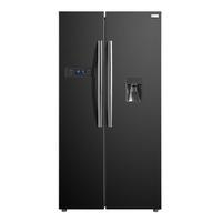 Russell Hobbs Black Wide American Style Freestanding Fridge Freezer with Water Dispenser
