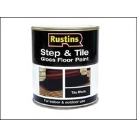 Rustins Step & Tile Paint Black 500ml