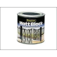 Rustins Matt Paint Black Quick Drying 1 Litre