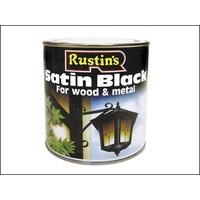 Rustins Satin Black Paint Quick Drying 250 ml
