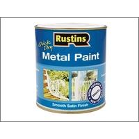 Rustins Metal Paint Smooth Satin White 1 Litre