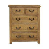 Rustic 5 Drawer Bedroom Chest