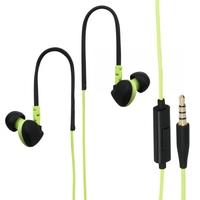 Run Clip-On Sport Earphones Black/Green