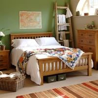 Rustic Oak Double Bed