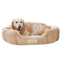 ruff barker oval dog bed natural large