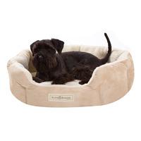 ruff barker oval dog bed natural medium
