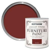 rust oleum fire brick matt furniture paint 750ml