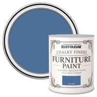 Rust-Oleum Blue Silk Flat Matt Furniture Paint 750ml