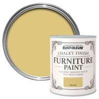 rust oleum mustard chalky matt furniture paint 125ml