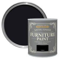 Rust-Oleum Carbon Satin Furniture Paint 750ml