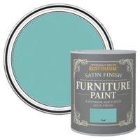 rust oleum teal satin furniture paint 125ml