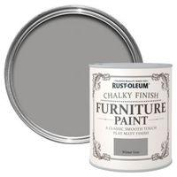 Rust-Oleum Winter Grey Chalky Matt Furniture Paint 125ml