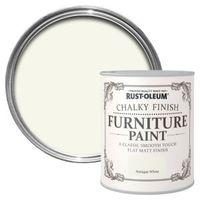 Rust-Oleum Antique White Chalky Matt Furniture Paint 125ml