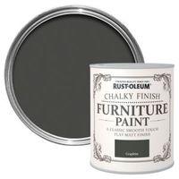 rust oleum graphite chalky matt furniture paint 750ml