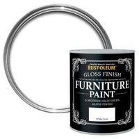 rust oleum white frost gloss furniture paint 125ml