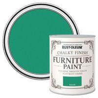 Rust-Oleum Emerald Flat Matt Furniture Paint 750ml