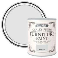 Rust-Oleum Winter Grey Flat Matt Furniture Paint 2.5L