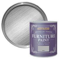 rust oleum silver metallic furniture paint 125ml