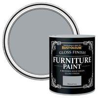 rust oleum mineral grey gloss furniture paint 750ml