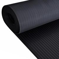 Rubber Floor Mat Anti-Slip 2 x 1 m Broad Ribbed