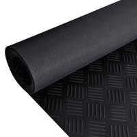 Rubber Floor Mat Anti-Slip 7\' x 3\' Checker Plate